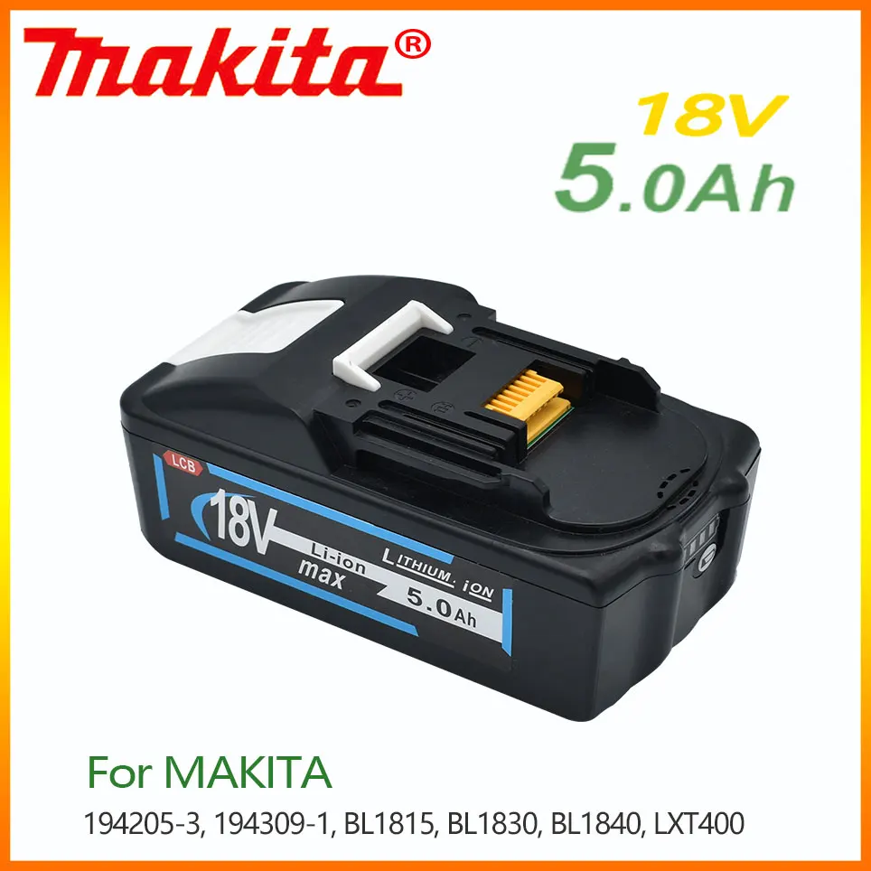 

Сменный литий-ионный аккумулятор 18 в 5000 Ач 21700 мАч для MAKITA Bl1890 Bl1860 Bl1840 BL1830 с реальной емкостью входного аккумулятора