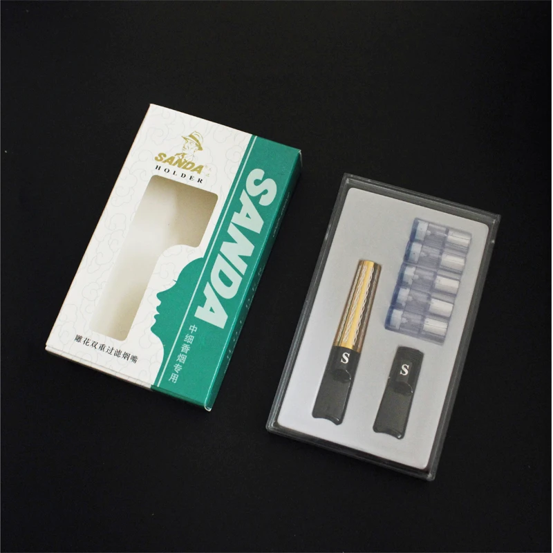 

Complete set Classic Tobacco Cigarette filter Creative Microfilter Smoke Mouthpiece Healthy Hot Sale Tobacco Pipe Gift for Men