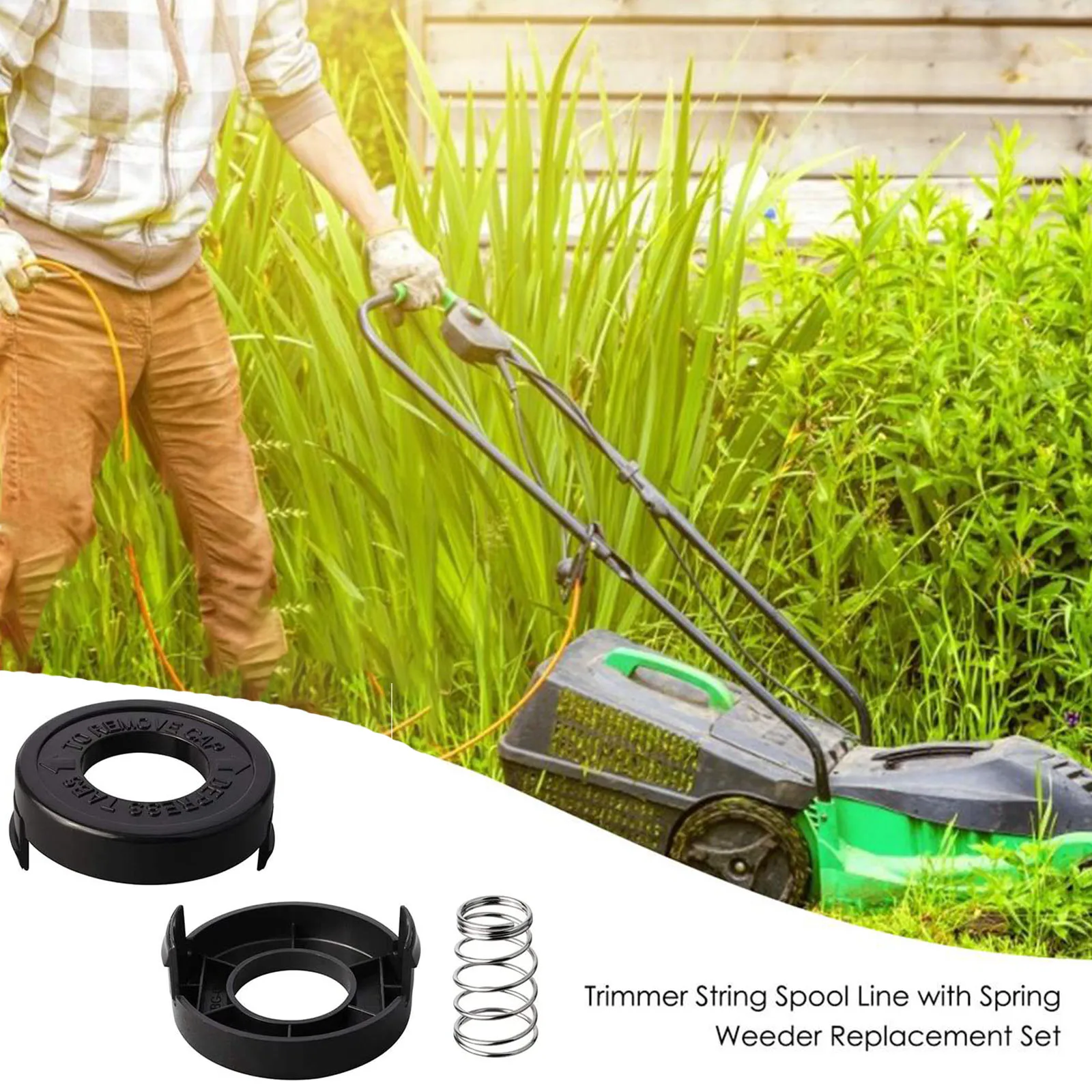 Крышка катушки 2 шт. 68237-02 для замены ST1000 ST4000 ST4500 682378 -02 комплекта газонокосилок Black