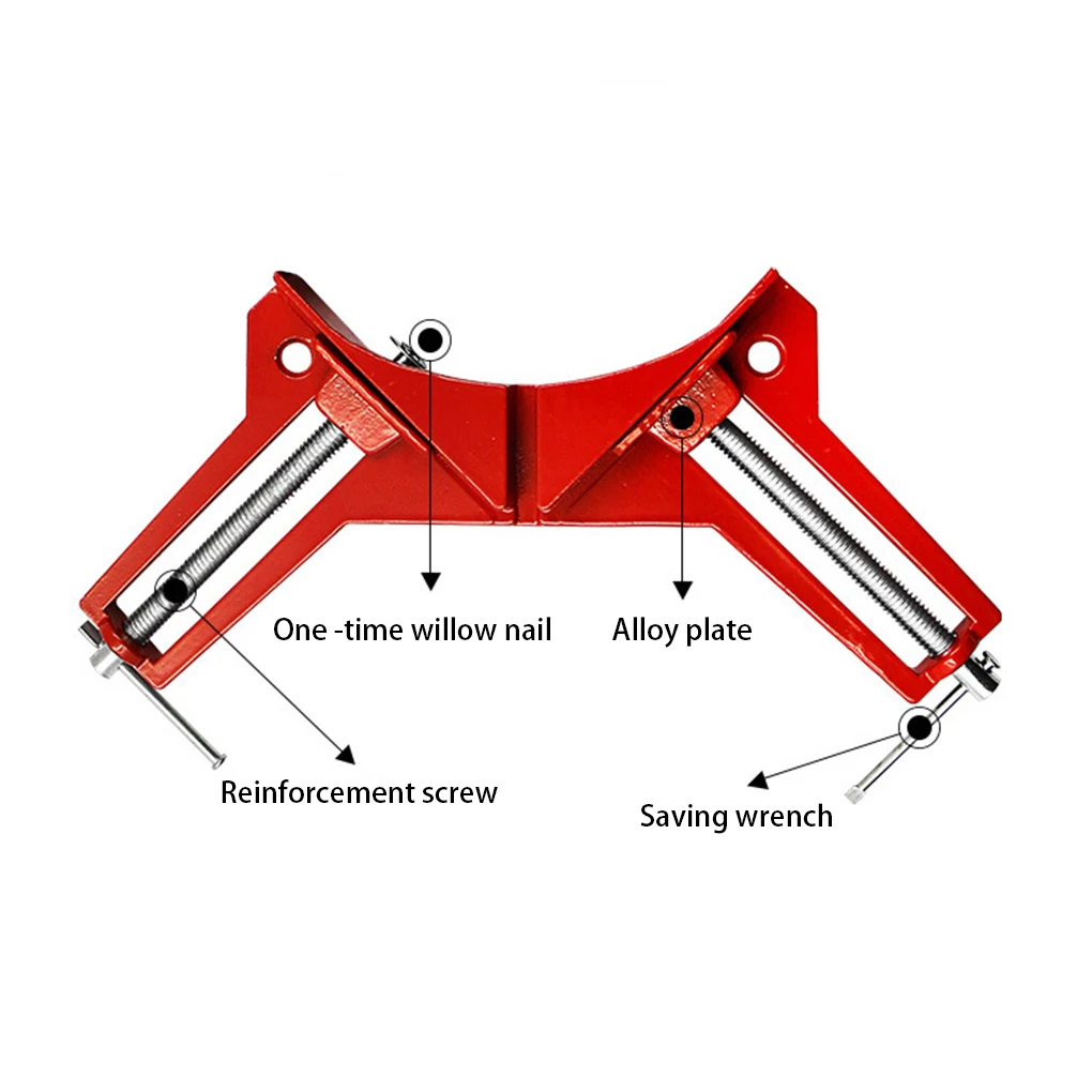 

4PCS 90 Degree Angle Clamp Rivet Corner Clamps Sturdy Clamping Tool Woodworking Clip Glass Tank Frame DIY Fixed Holder