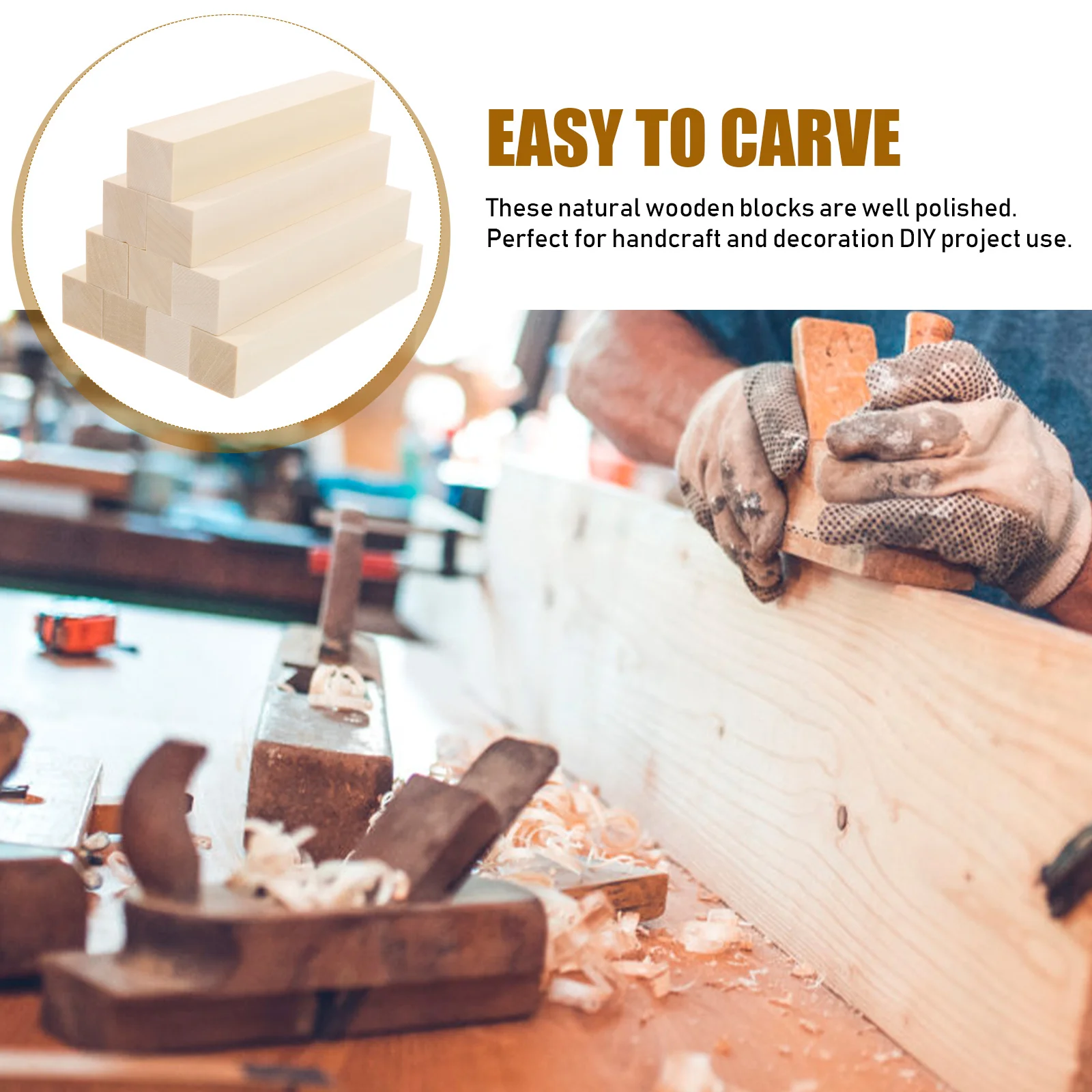 10 шт. резные блоки из липы строительные заготовки для детского душа фигурка