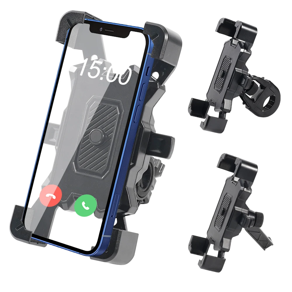 

Motorcycle Phone Holder Scooter Smartphone Plastic Mount Stand for Handlebar/Rearview Mirror