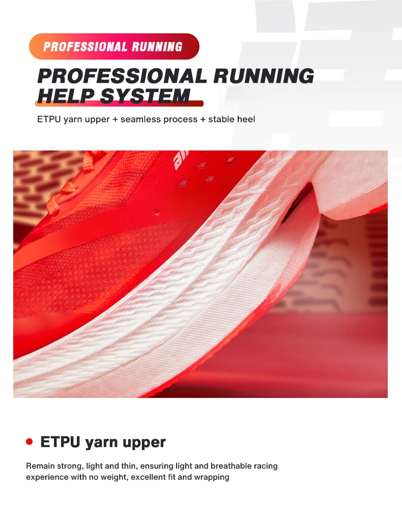 361 Degrees Furious Men Carbon Plate Running Shoes Professional Marathon Shock Absorption Lightweight Men Sport Shoes 672312203F