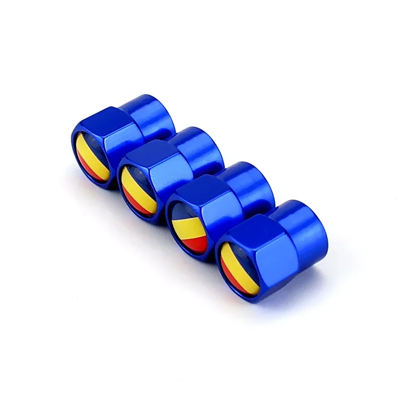 Колпачки клапанов автомобильных шин с флагом Румынии 4 шт.