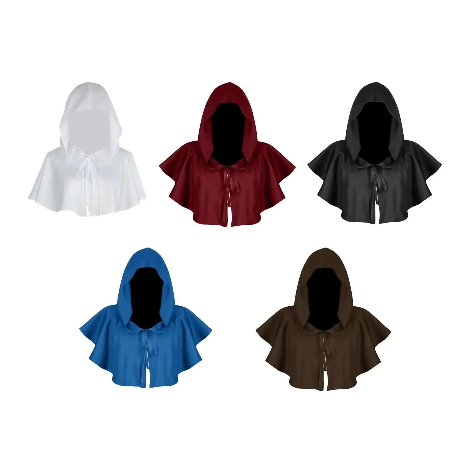 

Halloween Cloak Gothic Medieval Death Cape Cowl Wizard Cloak for Adults