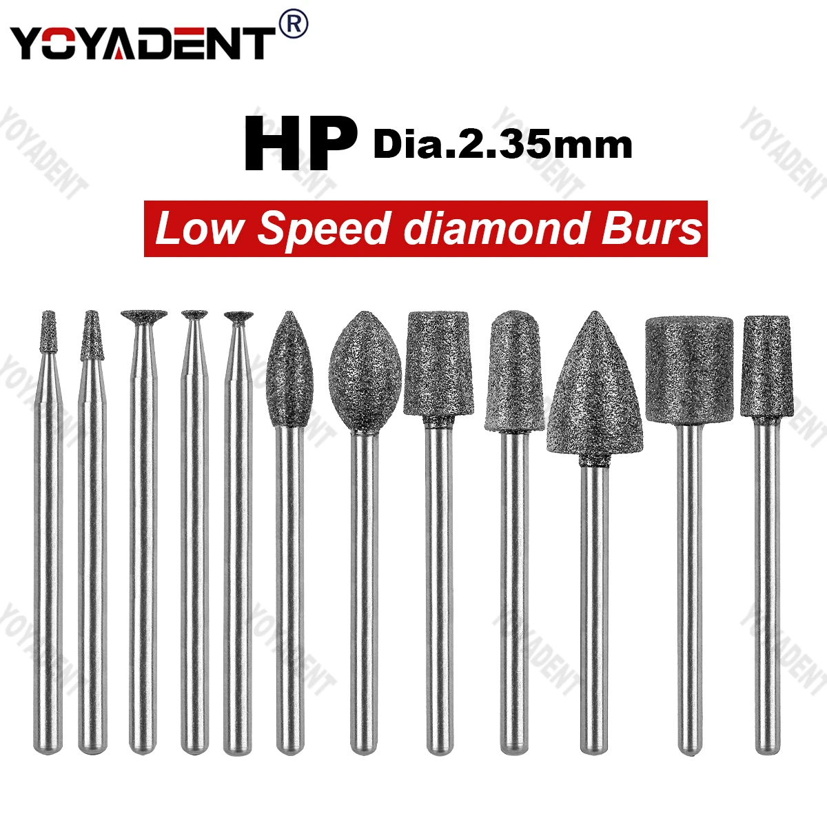 Низкоскоростные алмазные боры HP 5 шт. вращающиеся стоматологические сверла с