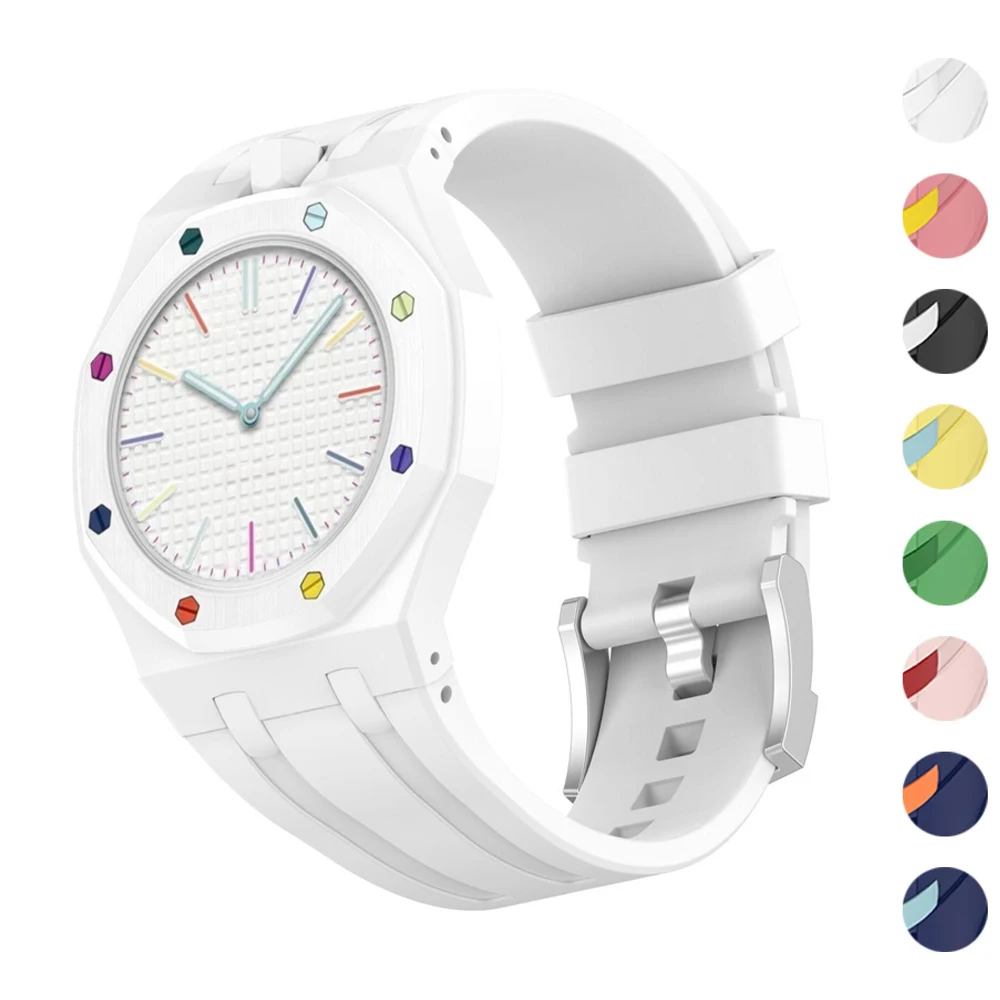 Фото Чехол+силиконовый ремешок для карманных часов Royal Pop Swatch x AP, сменный браслет для наручных часов, аксессуары для ремешков correa №1