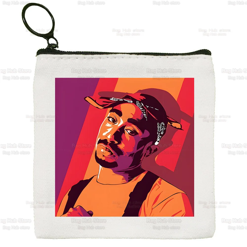 Rapper Tupac 2pac Hip Hop Wallets Coin Pocket Vintage Male Purse Function Boy And Girl Wallet with Card Holders