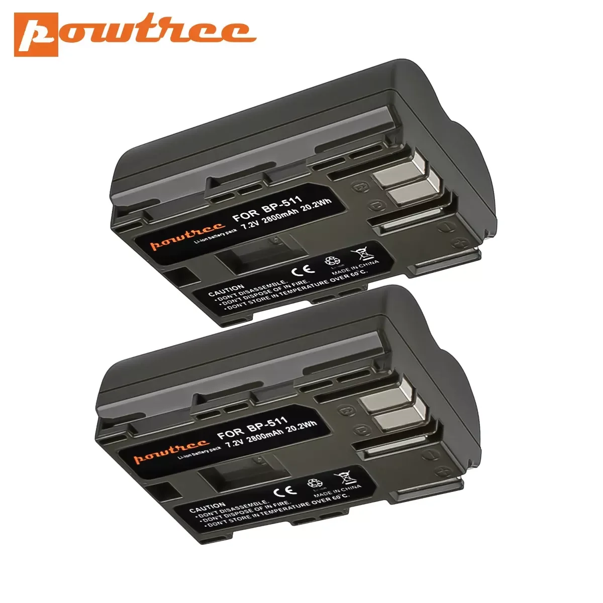 

2800mAh BP-511 BP 511 BP511 BP511A Rechargeable Camera Battery 7.4V Battery for Canon EOS 40D 300D 5D 20D 30D 50D