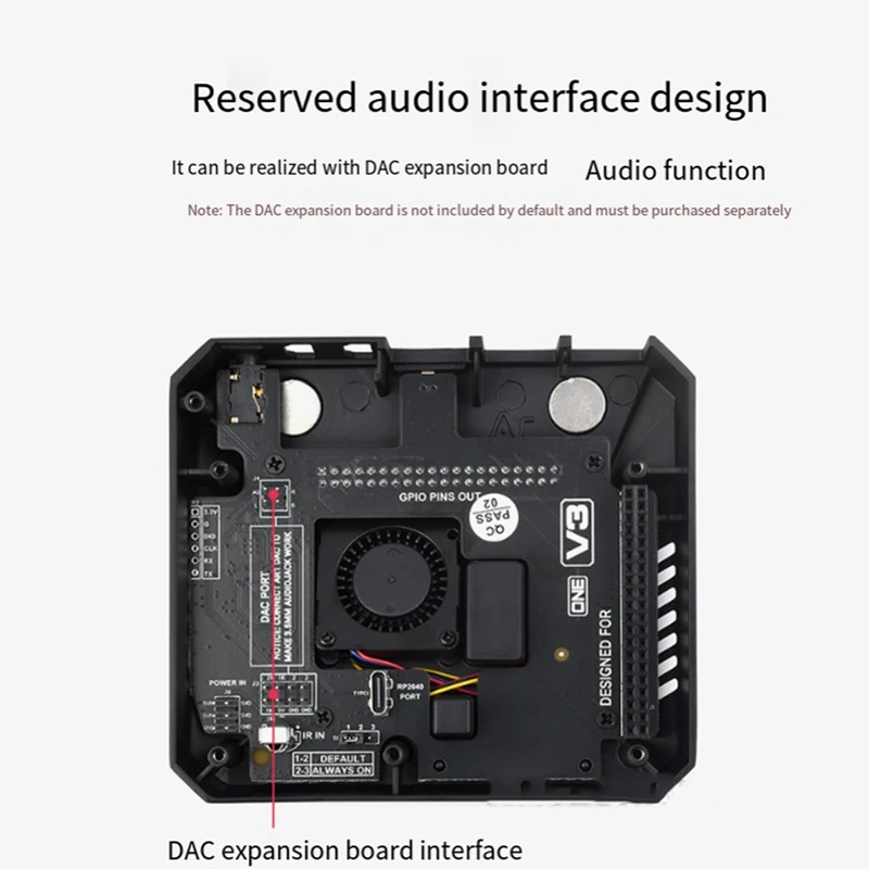 Корпус PI5-CASE-ARGON-ONE-M.2 Встроенный активный охладитель для Raspberry Pi5