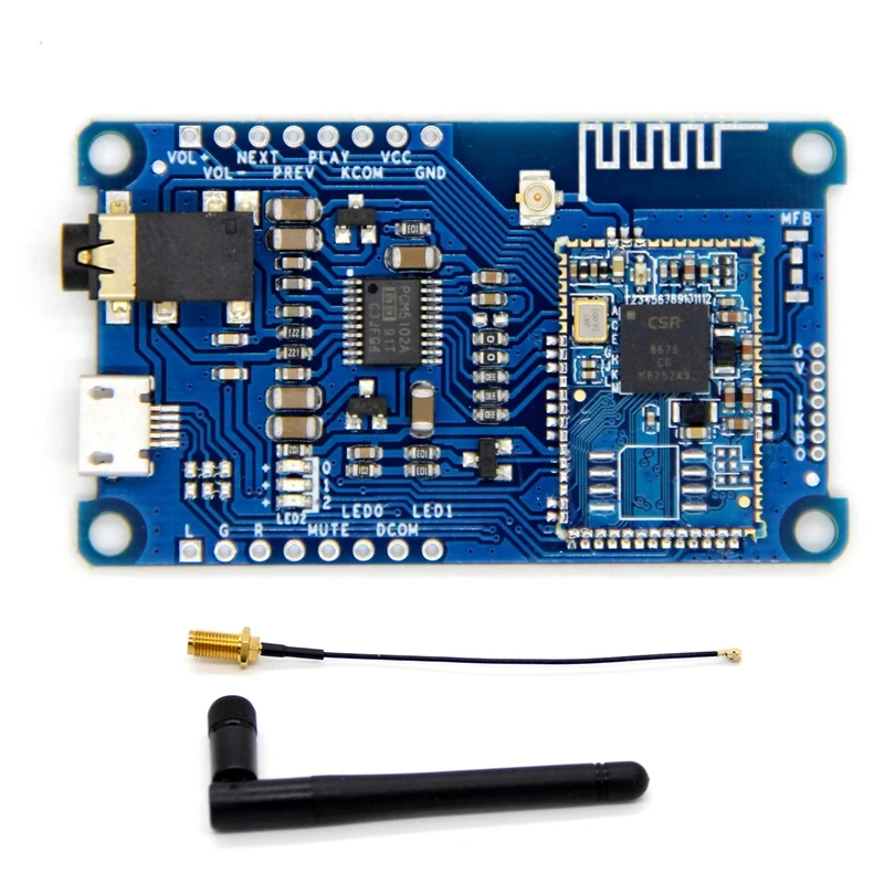 

HOT-For CSR8675 Lossless LDAC Bluetooth V5.0 Decoder Board PCM5102A Low Power APTX/APTXLL/APTXHD Lossless I2S