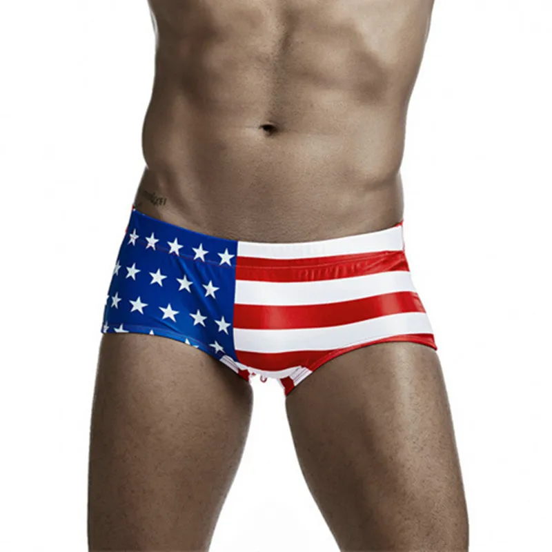 

New Men Swimsuits Sexy Swim Briefs Bermuda Sports Shorts Surf Board Beachwear Swimming Trunks Gay Swimwear Bathing Suits