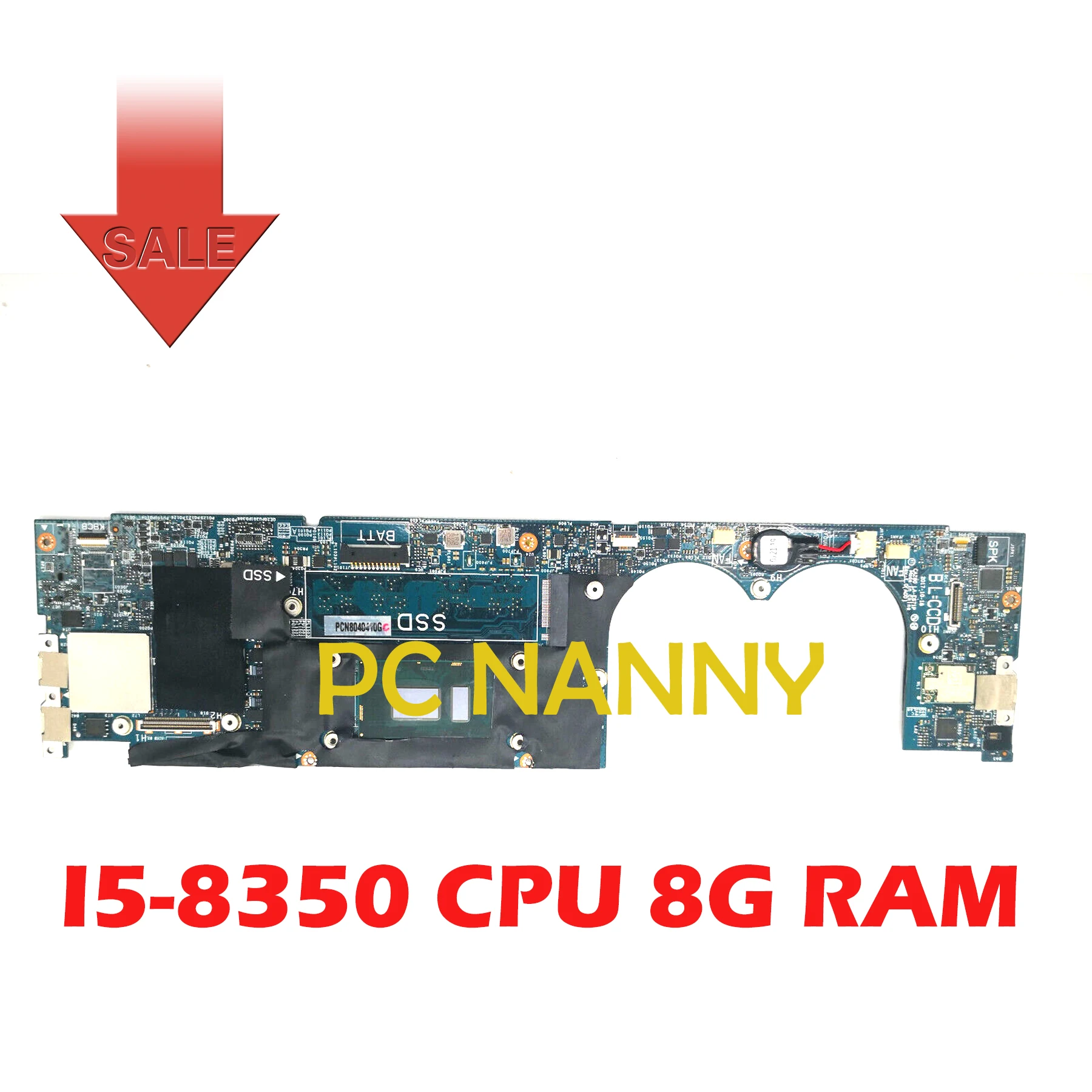 Материнская плата PCNANNY для ноутбука Dell XPS 13 9370, I5-8350, ЦП 8 ГБ ОЗУ, Φ 0RY4G7 RY4G7