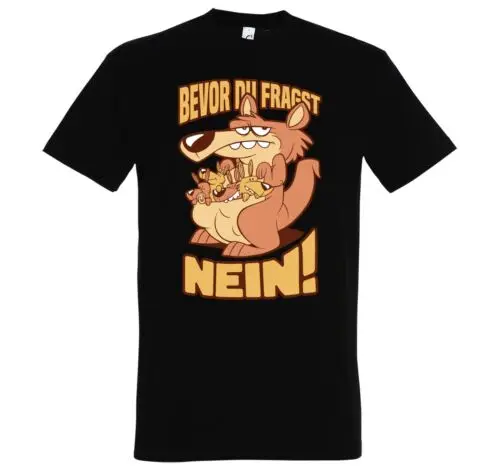 Молодежный дизайн BEVOR DU FRAGST футболка NEIN Herren с принтом логотипа Lustig