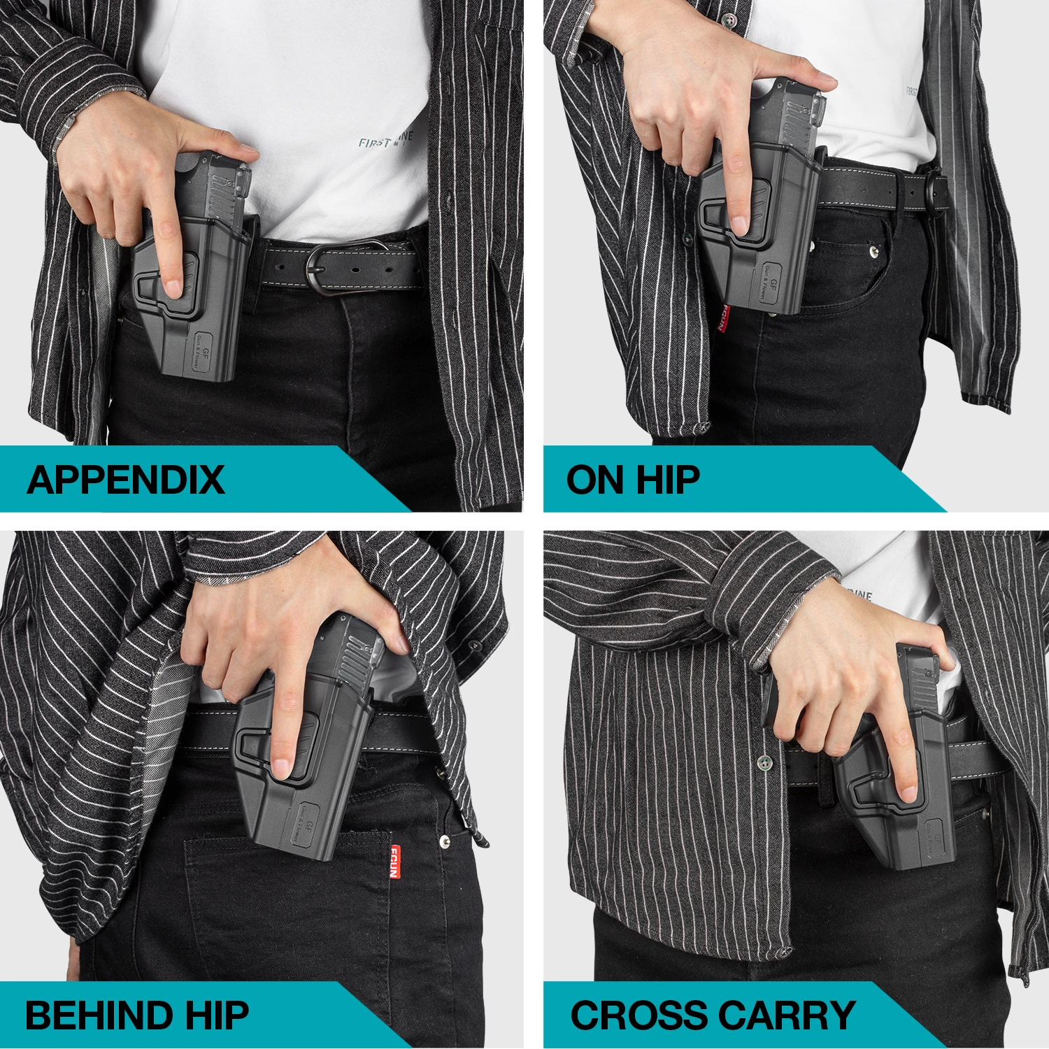 Кобура Springfield XD-S OWB Paddle Holster для пистолета 9/40 размером 3 дюйма (НЕ MOD .2) Регулируемая