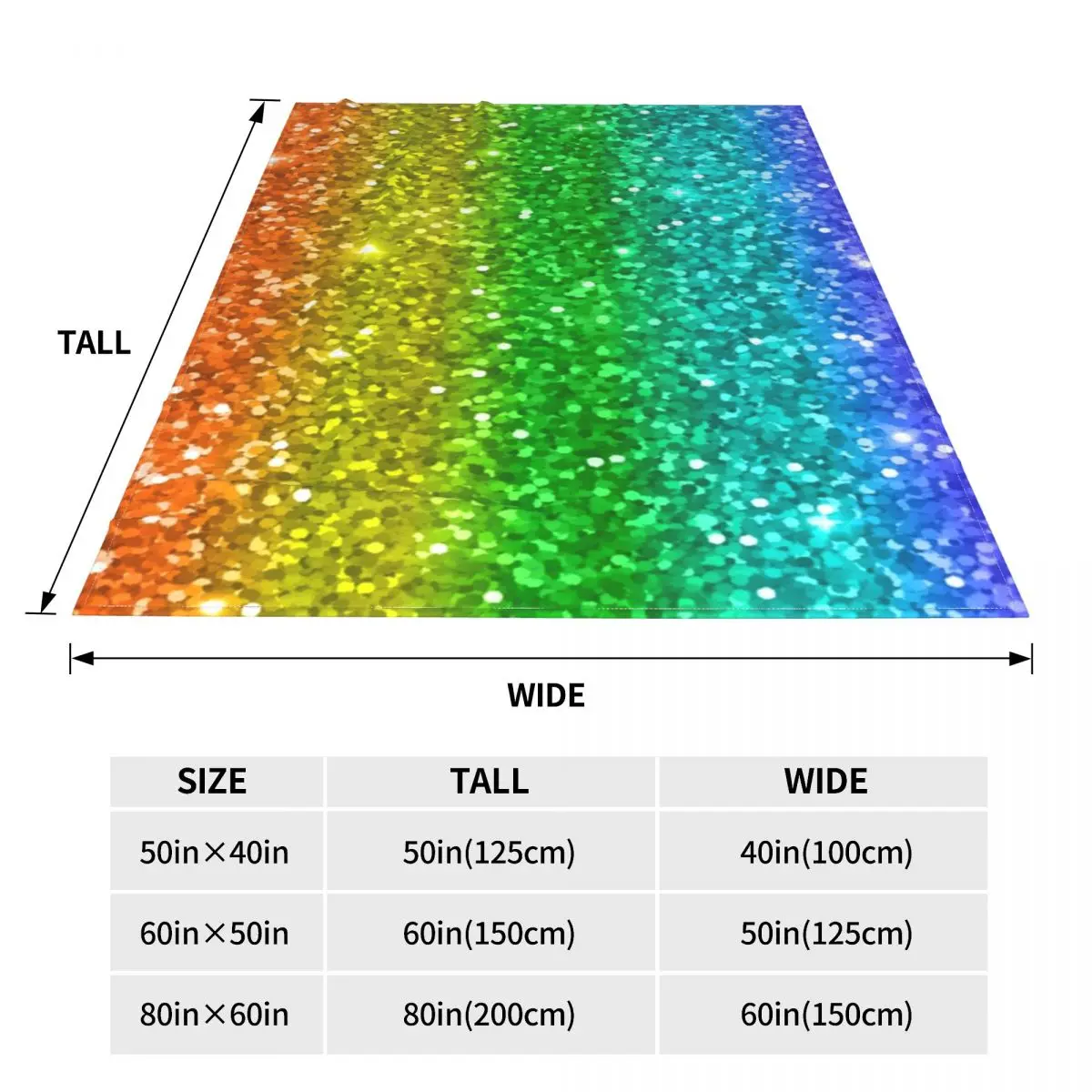 Красочное блестящее одеяло Радужное супермягкое Дешевое покрывало уютное