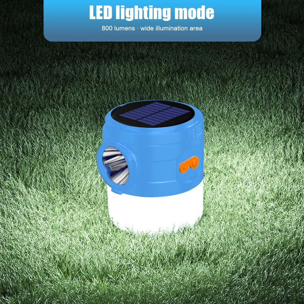 

Camping Emergency Lights Portable Spotlights With Hook Outdoor USB Rechargeable Solar LED Lamp Bulbs Fishing Camping Lighting