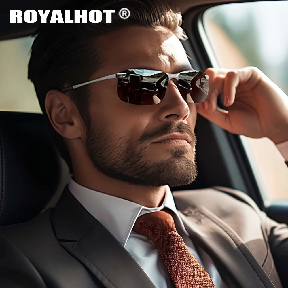 Поляризованные Солнцезащитные Очки RoyalHot Унисекс В Прямоугольной Оправе С