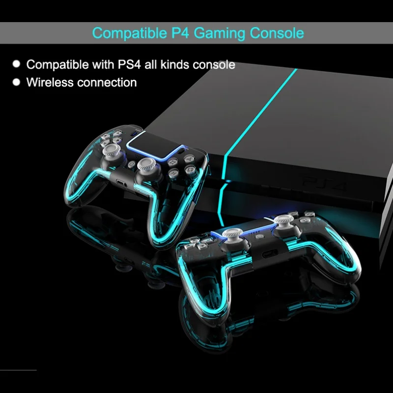 Беспроводной геймпад с RGB-подсветкой для PS4/PS4 Slim/PS4 Pro Интерфейс Bluetooth