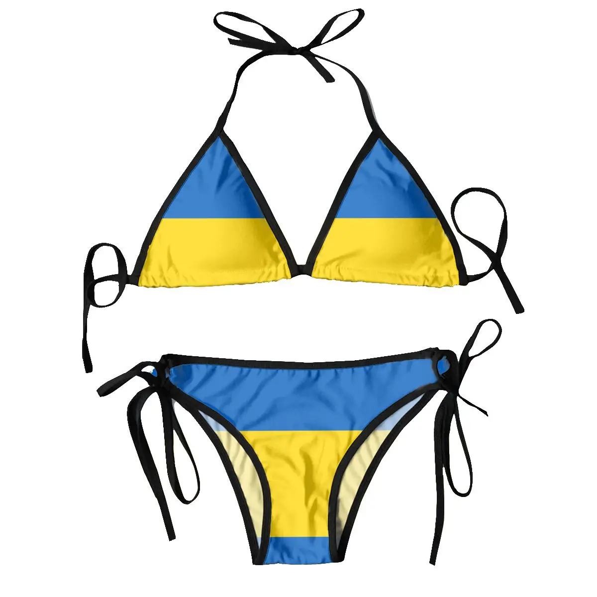 

Sexy Bikini 2022 Women Swimsuit Ukraine Flag Bikini Set Swimwear Bathing Suit