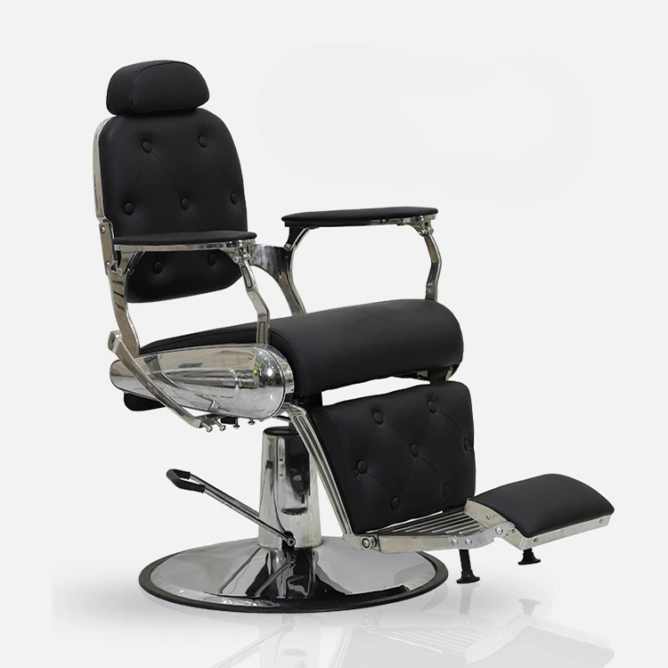 Лидер продаж золотая полка коричневое кожаное ретро-перукарское кресло с