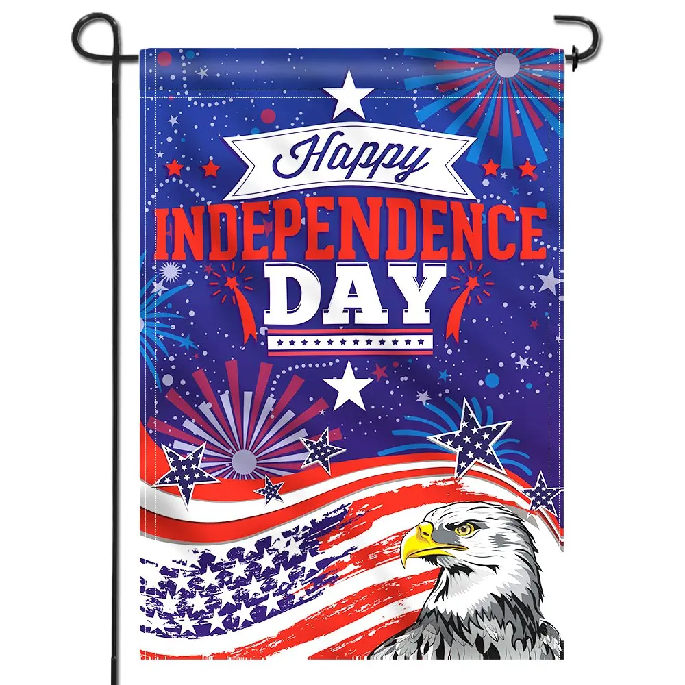 

July 4th Independence Day Garden Flag USA American Patriotic Memorial Flag Yard Flag Eagle Double Sided Polyester House Flags