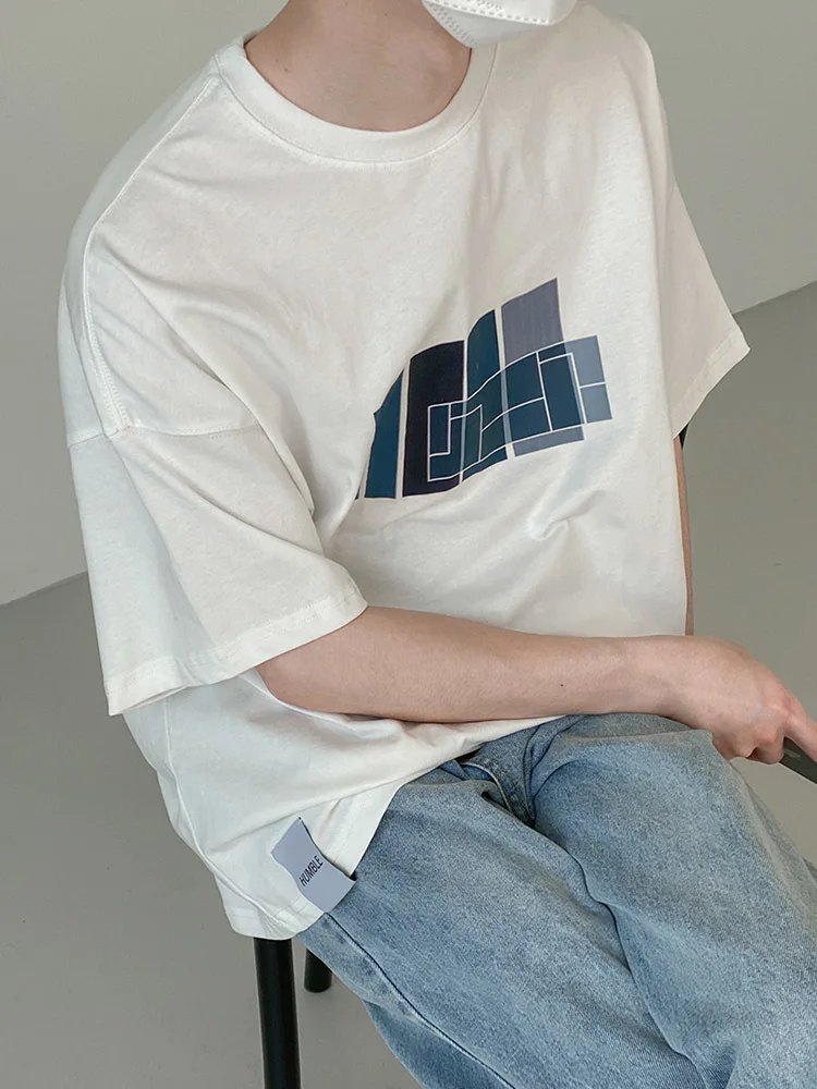 

ZCSMLL Summer Short Sleeve Men's T-shirt Round Neck Half Sleeve Top Loose Korean Fashion Summer 2022 New Simple Temperament
