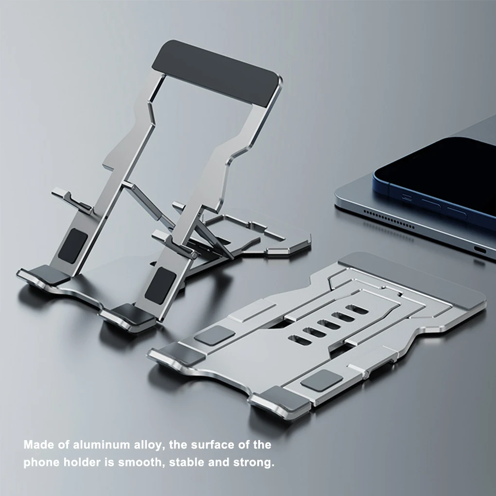 

Foldable Phone Holder Stand Aluminum Alloy Cell Phone Tablet Stand Mobile Phone Support For iPhone 13 12 Xiaomi Samsung Huawei