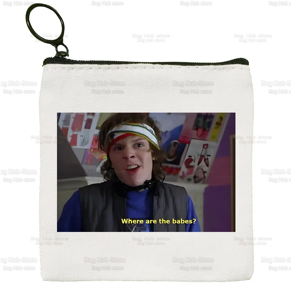 Evan Peters Coin Purse Custom Logo Storage Pouch Skull Ahs Roanoke Canvas Bag  New Coin Bag Key Coin Purse