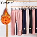 Детские плотные теплые брюки, милые бархатные леггинсы для девочек, осенне-зимние детские брюки, детская одежда, облегающие брюки для младенцев, одежда