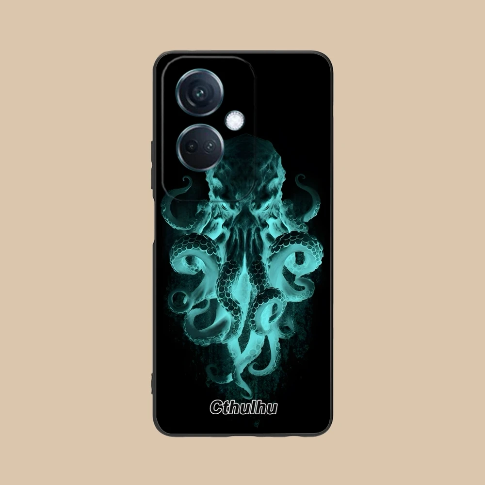 Большой Cthulhu Рисунок мобильный сотовый телефон фотоэлемент для OPPO Find X5 X3 X2 A93 Reno 8 7