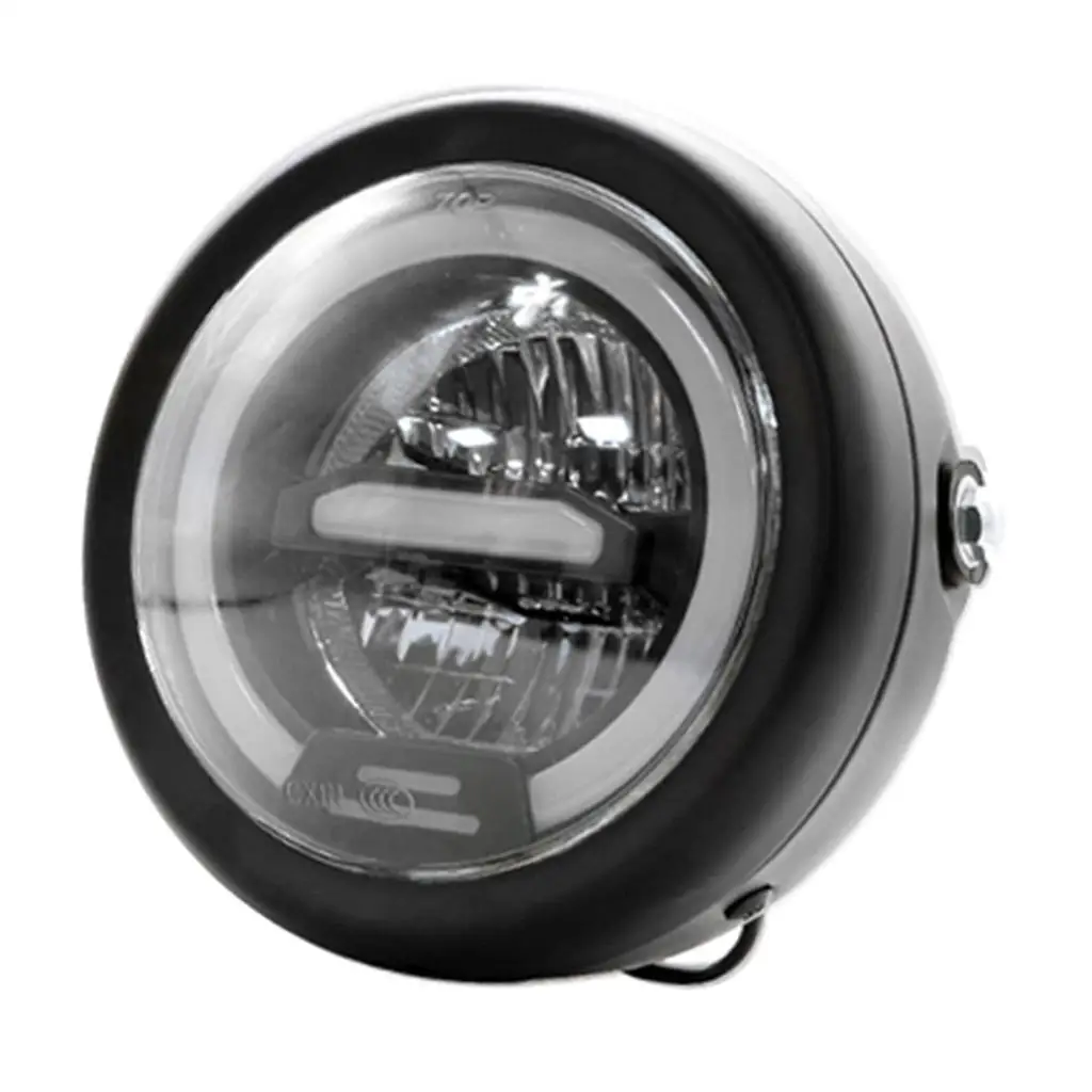 Светодиодная передняя фара мотоцикла для Harley Cafe Racer янтарная лампа