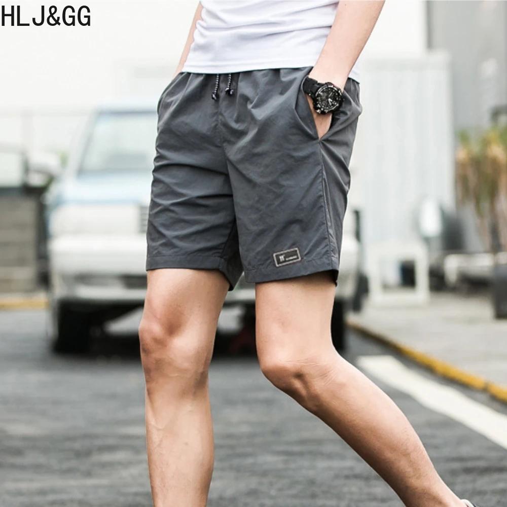 

Шорты HLJ & GG мужские прямые однотонные, повседневные на шнуровке, быстросохнущие дышащие пляжные, для отдыха, летние