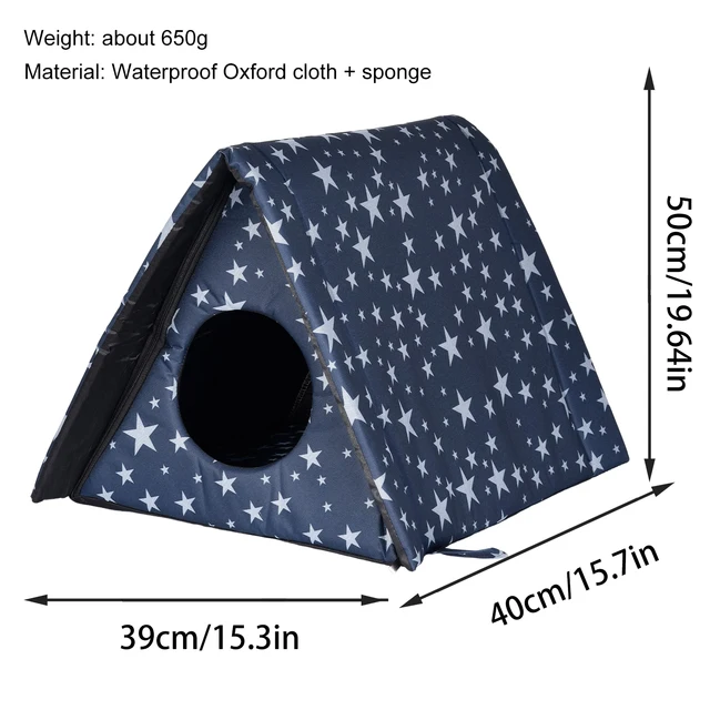 Outdoor Cat House Waterproof Insulated Indoor Dog Shelter Safe Warm Care Tool-free Semi-closed Dog Cave Tent Cottage For Pet 6