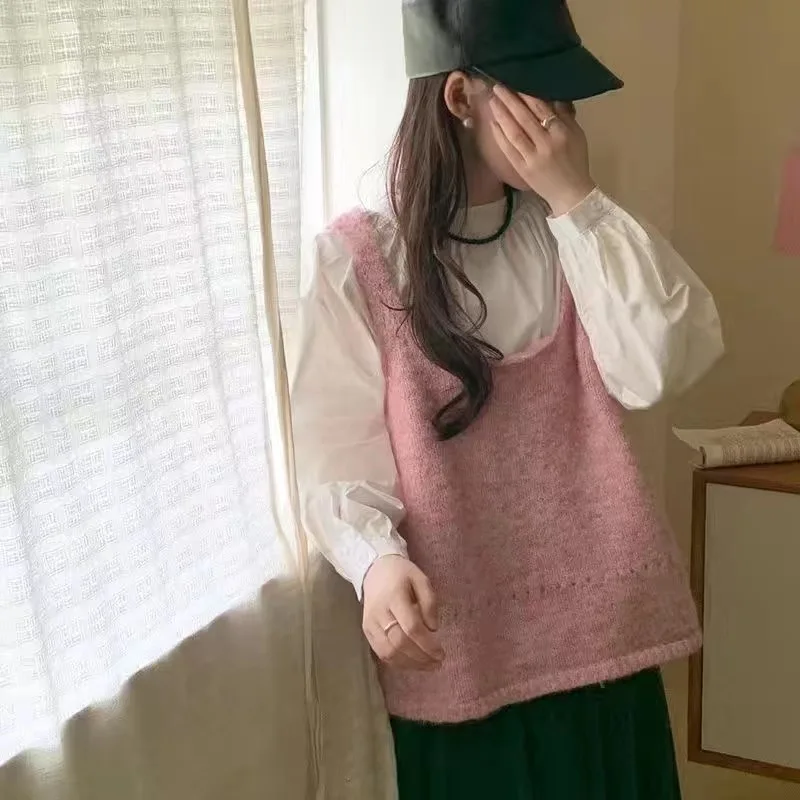 Двусторонняя одежда милый свитер с галстуком-бабочкой спереди v-образным вырезом