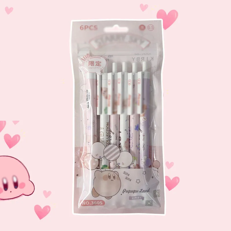 

36 pcs/lot Kawaii Sprite Press Gel Pen Cute 0.5mm black ink Signature Pens School Office Writing Supplies Stationery gift