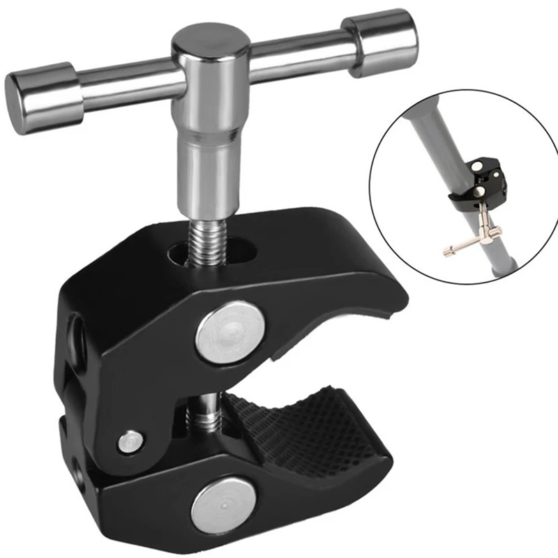 

New Crab Claw Clamp Tongs Pliers Clip Bracket For Camera Tripod Monopod Studio Flash Bracket Tripod Arm Camera Accessories Tools