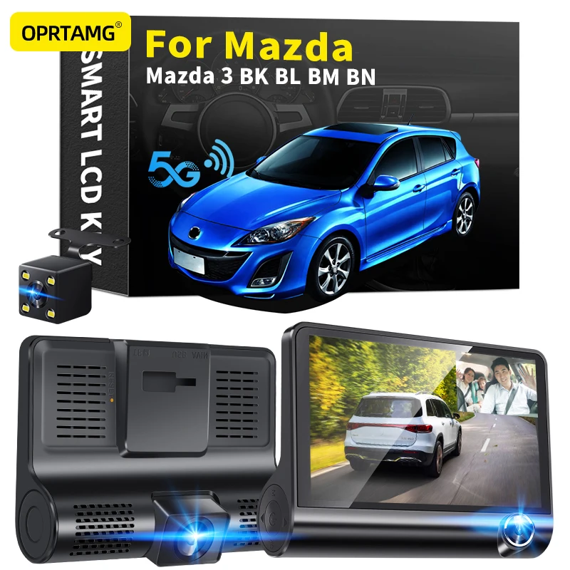 

Автомобильный видеорегистратор для Mazda 3 BK BL BM BN 1996-2022, Автомобильный видеорегистратор с 3 камерами, объектив 4,0 дюйма 1080P, видеорегистратор, А...