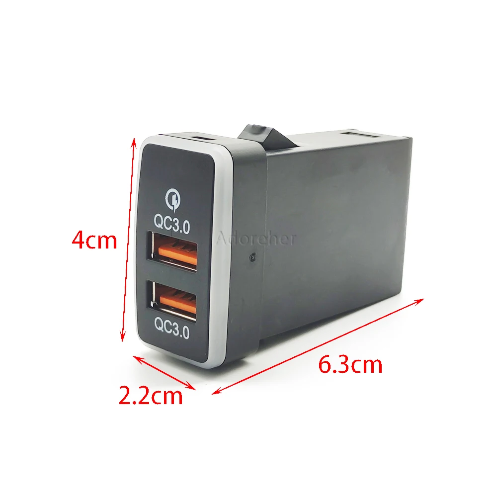 Автомобильное зарядное устройство для быстрой зарядки 12 В/24 В два порта USB разъем