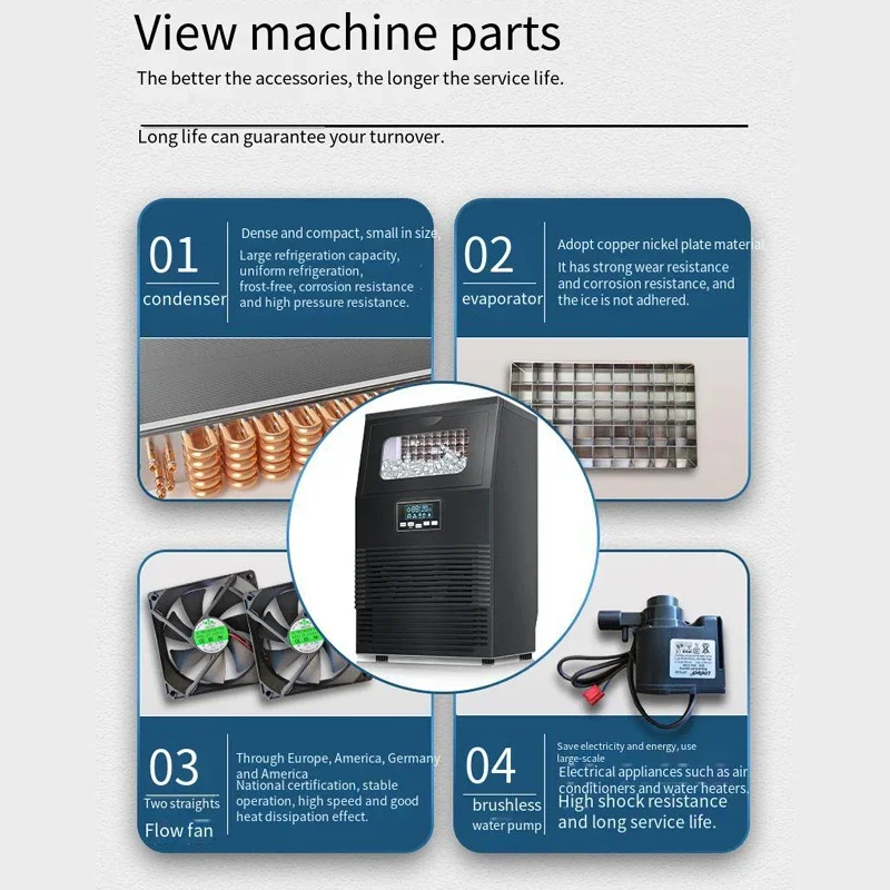 Столешница для льда Жевательная машина из гальки 34 фунта/26 5 лбsper Day хрустящая