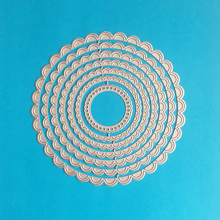 Круглая рамка с кружевом для скрапбукинга вырезанные штампы оформление сделай