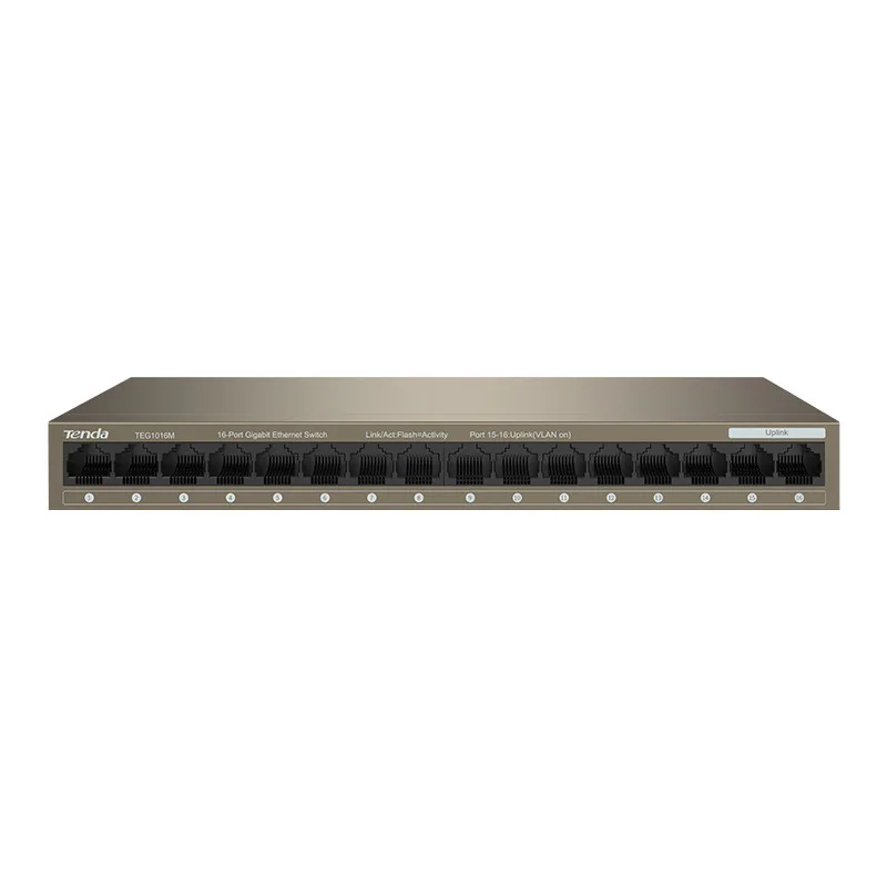 

Tenda 16-портовый гигабитный коммутатор 10/100 Мбит/с, настольный коммутатор, сетевой полный/полудуплексный тега1016m