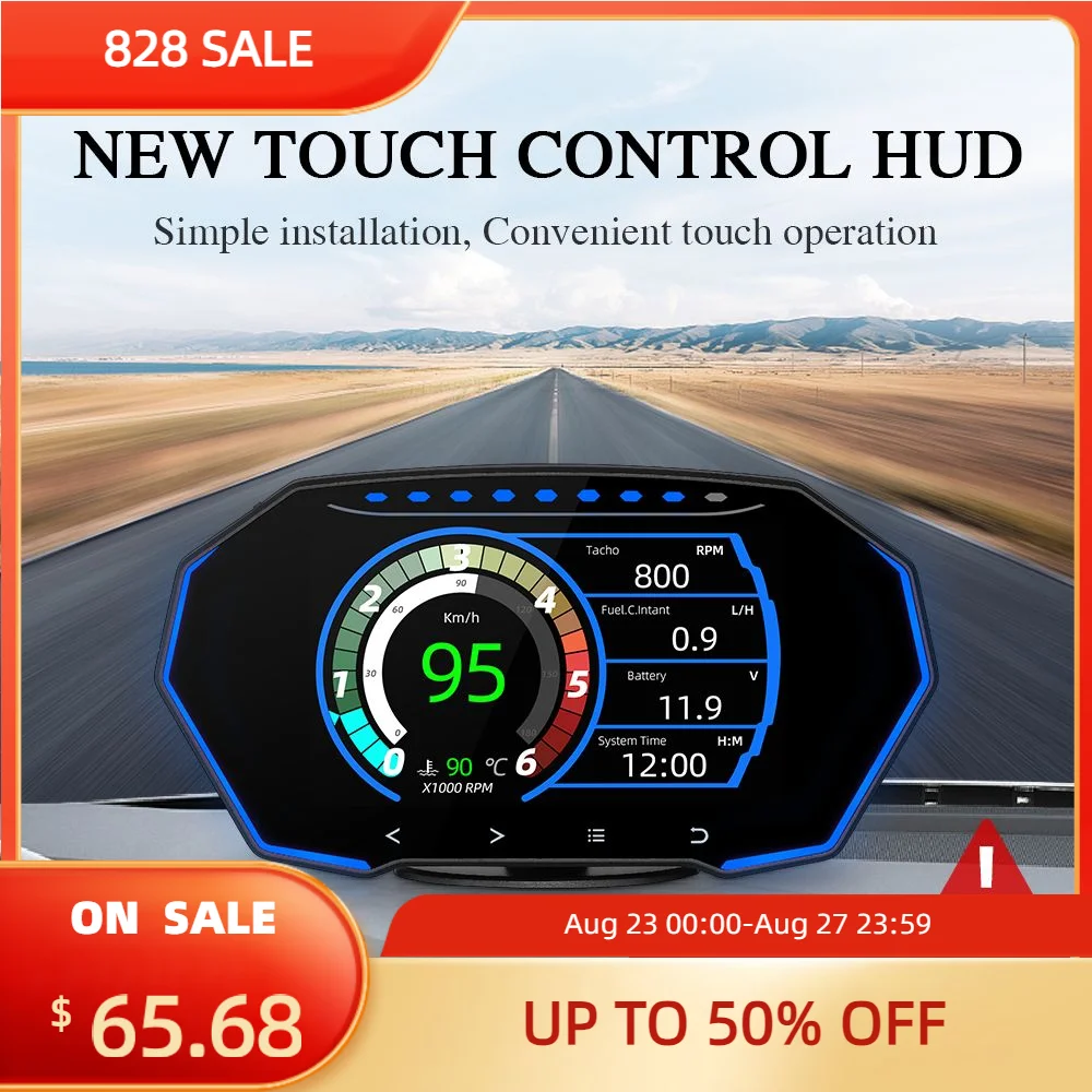 GPS-датчик Geyiren автомобильный, умный спидометр, детектор кода неисправности OBD, цифровой одометр, измеритель температуры воды и масла
