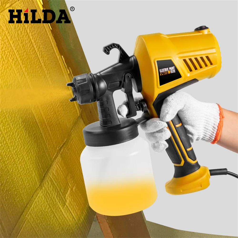 

Электрический распылитель краски HILDA, 800 мл, 500 Вт, съемный краскопульт высокого давления, аэрограф для покрытия стен, инструменты для распыления латексных красок