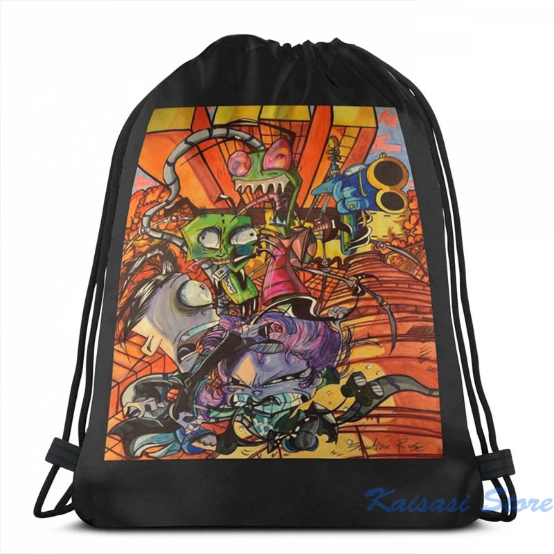 Забавный графический принт Invader Zim(2) рюкзак с USB-зарядкой мужские школьные сумки