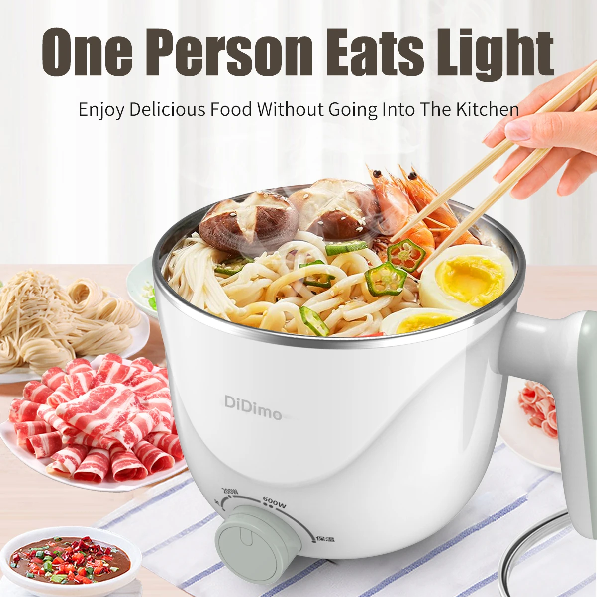 

Electric Cooking Machine 1.7L Single/Double Layer Hot Pot Intelligent Electric Rice Cooker Non-stick Pan Pots