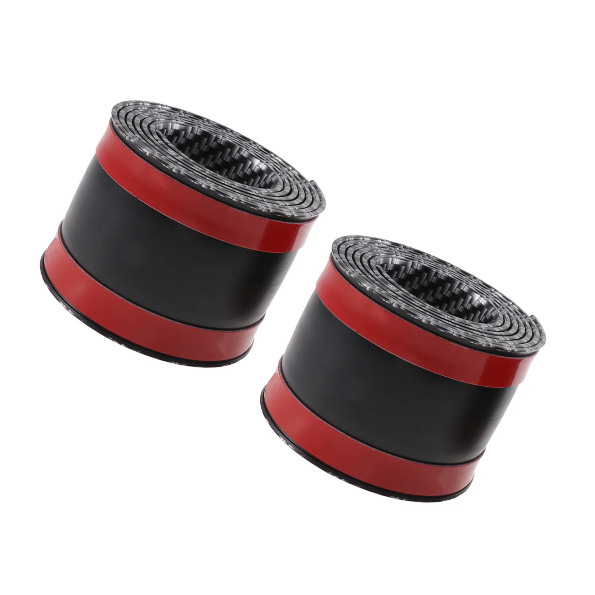 

2PCS 5CMx1M Car Carbon Fiber Door Smash Anti-stepping Universal Modified Pedal Decorative Strip Bumper Door Body Bumper Strip