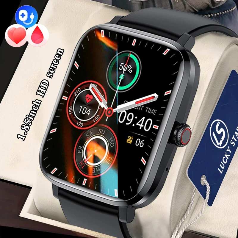 

2023 Nieuwe Bluetooth Antwoord Oproep Smart Horloge Mannen Full Touch Dial Call Fitness Tracker IP68 Waterdichte 5G Rom Smartwat