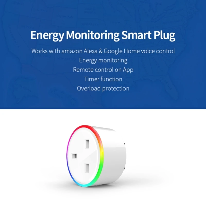 

Wifi LED RGB Dimmable Socket Timing Switches Wireless Plug Voice Control Electrical Outlet Socket EU/US/UK Replacement