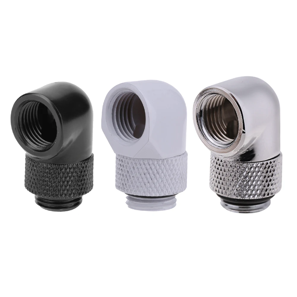 

G1/4 Thread Rotating 90 Degree Elbow Fitting Adapter Rotary Fitting Water Cooled Connector for PC Water Cooling System